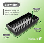 10x20 Inch Black Plastic 25 Pack Plant Propagation Tray – Growing Trays for Garden, Planting, Seedling, Soil & Hydroponic Horticulture - Microgreen Trays Grow Plants - No Drain Holes
