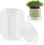 40 Pack 6 Inch Plant Saucer Clear Plant Saucers for Indoors Flower Pot Saucers Small Plants Plate Dish Succulent Pot Saucer Plants Trays for Pots Bulk Plastic Tray for Flower Cactus Nursery Pots