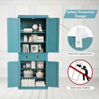 KIGOTY 72" Tall Kitchen Pantry Cabinet with Drawer and 4 Adjustable Shelves, Freestanding Pantry Storage Cabinets, Wood Cupboard Pantry Cabinet for Kitchen, Dining Room, Living Room, Turquoise