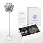 Pet Memorial Gifts for Loss of Dog Cat, Dog Memorial Crystal Suncatcher, Pet Passing Away Sympathy Gifts for Pet Lovers, Dogs Remembrance Rainbow Maker Ornament for Window Hanging, Garden, or Patio