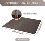 HAGiHARA PVC Tatami Mat, 4 Pieces Foldable Patchwork Floor Mats | Waterproof PVC Surface with Easy Cleaning and Foldable Design