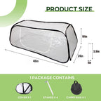 Raised Garden Bed Cover with Frame-4x2x1.3ft Garden Greenhouse Cover with Zipper Door,Garden Rows Accelerator Plants Cover for Vegetable & Flower Beds
