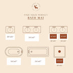 MONDAY MOOSE Bath Mat with Scalloped Wavy Ripple Design, Microfiber Absorbent Non Slip Tufted Rug for Floor, Shower or Kitchen (20x32 inch, Terracotta)