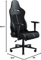 Razer Enki X Essential Gaming Chair, All-Day Comfort, Black | Built-in Lumbar Arch, Optimized Cushion Density, Dual-Textured, Eco-Friendly Synthetic Leather, Adjustable 152-degree Recline