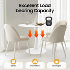 31.5 Inch Round Dining Table for 3 Person, Modern Minimalist Space-Saving Circle Dinner Table with Sturdy Metal Legs, Compact Kitchen & Dining Room Furniture