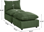 VANOMi Modular Ottoman Stool, Cube Footrest Replacement for Sectional Sofa, Upholstered Ottoman Seat