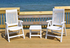 Roma Patio Ottoman in White