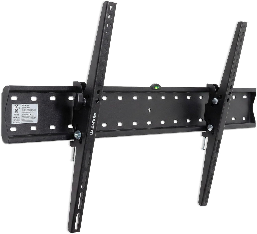 Mount-It! UL Certified Tilting TV Wall Mount for Most 43-90 Inch Flat Screen TVs, Heavy Duty Wall Mount TV Bracket Max VESA 800x400, Holds up to 110 lb, Tilting Display Bracket Fits 70, 80, 90 inch