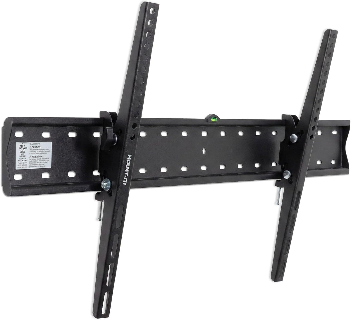 Mount-It! UL Certified Tilting TV Wall Mount for Most 43-90 Inch Flat Screen TVs, Heavy Duty Wall Mount TV Bracket Max VESA 800x400, Holds up to 110 lb, Tilting Display Bracket Fits 70, 80, 90 inch