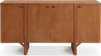 Merax Modern Sideboard Buffet Cabinet,55.0" Wide Elegant Entryway Table for Hallway Entryway Living Room Dining Room,Natural