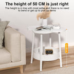 Cloud Coffee Table,Household Small Dining Table Round Side Table 2-Tier Small Tea Table Modern Style End Table Living Room Center Minimalist Display Coffee Table for Living Room Small Space White