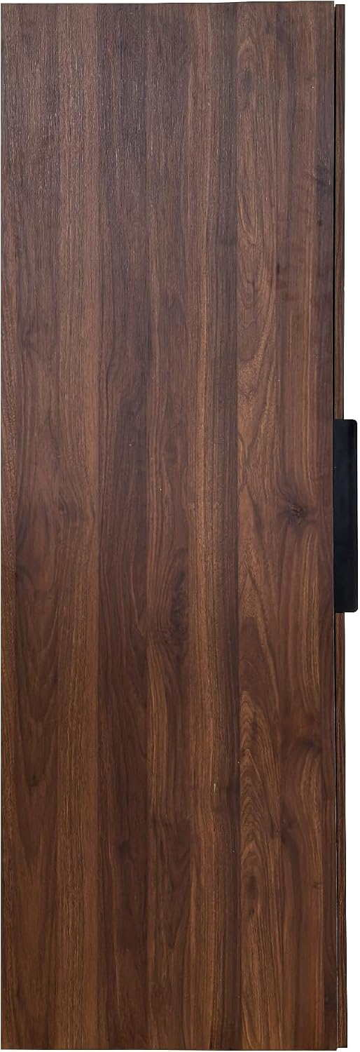 Brown Freestanding Kitchen Pantry Cabinet with Doors & Shelves - 5-Tier Storage Cupboard & Sideboard Buffet with Adjustable Shelves, Wood Grain Pantry Organizer for Kitchen, Dining Room, Living Room