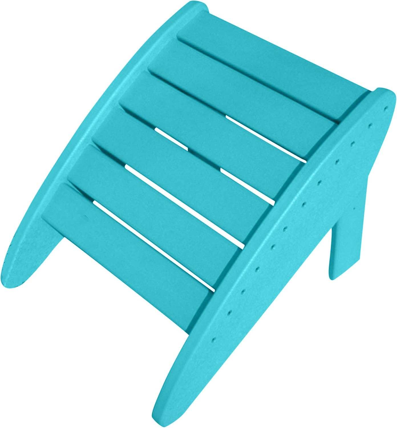 Phat Tommy Poly Adirondack Chair Ottoman - Outdoor Chair Footrest - All Weather Patio Ottoman Furniture, Teal