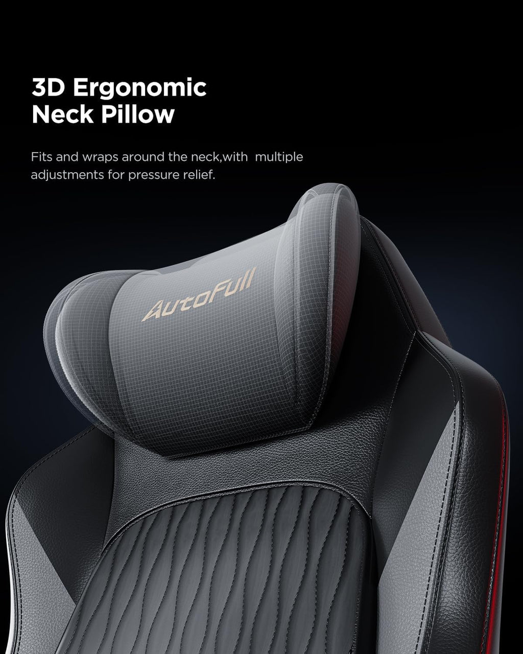 AutoFull M6 Gaming Chair, Ergonomic Office Chair with Ventilated Heating, AUTO Dynamic Tracking Lumbar Support, 6D Adjustable Armrests and Footrest