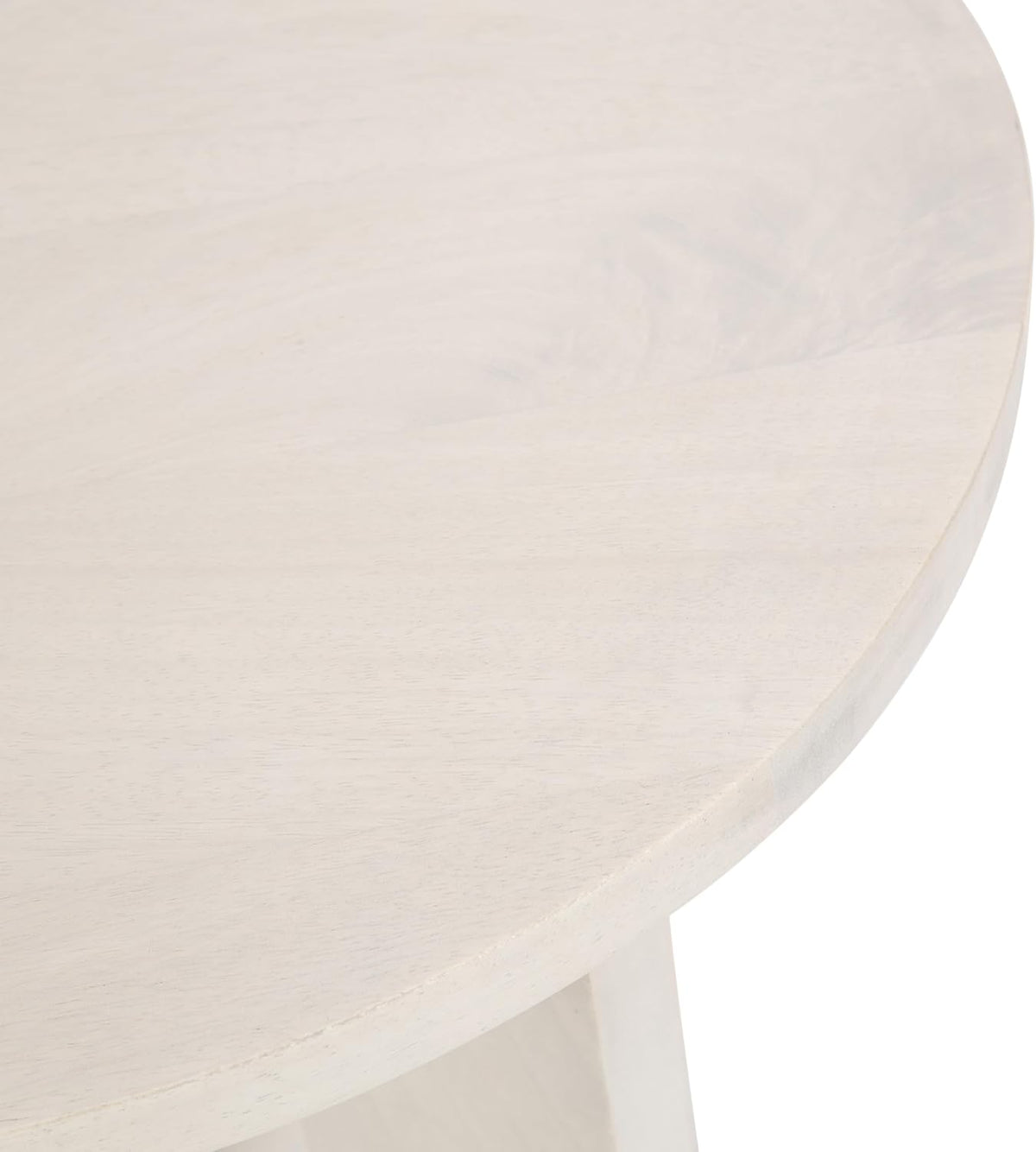 Kate and Laurel Sureda Modern Wooden Oval Side Table; 20 x 16 x 22; Bleached Wood; Transitional Wood End Table for Use as Bedroom Nightstand or Living Room Plant Stand Table