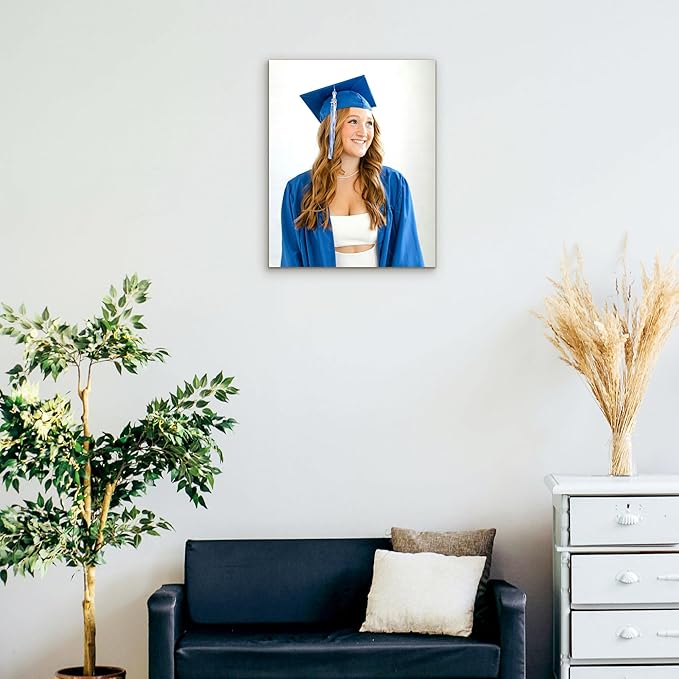 Custom Graduation Canvas Prints with Your Photos,Graduation Decorations, Personalized Graduation Canvas Wall Art Gifts Idea for Daughter, Son, Sibling or Friend (8" X 10")