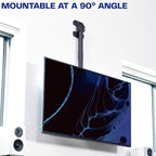 VIVO Black TV Ceiling Mount for 43 to 86 inch Screens, MOUNT-VC86-3 | Full Swivel, Telescoping Height Adjustment, 3ft Extension Pole, Fits Pitched/Vaulted Roof, Max VESA 600x400mm, Holds 132 lbs