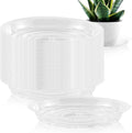 40 Pack 12 Inch Plant Saucer Clear Plant Saucers for Outdoors Plants Drip Trays Extra Large Pot Saucer No Holes Pot Saucers Planter Trays for Outdoor Plants Bulk Plastic Tray for Flower, Potted Tree