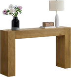 Alaterre Furniture Stockyard Solid Wood Console Table - 56 Inch Modern Farmhouse Entryway Table - Easy Assembly Living Room Furniture for Behind the Couch, Entryway, or Hallway (Oak)