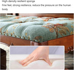 Modern Natural Solid Wood Upholstered Bench - Velvet Cushions Functional Seating for Bedroom, Living Room, Hallway, Entryway, Foyer Bed Ends Entryway(Brown,140 * 53 * 47cm)