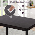 Dkelincs 5 Piece Dining Table Set Kitchen Table and Chairs for 4 Modern Wooden Rectangular Dining Room Table with 4 Chairs for Kitchen, Restaurant, Small Space, Dark Brown