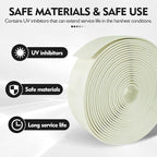 LukLoy 2" Wide 20ft Long Vinyl Straps for Patio Chairs Repair DIY + 20 Rivets, Replacement Straps for Lawn Chairs Patio Garden Balcony Outdoor Lounge Dining Furniture Repair, White