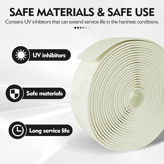 LukLoy 2" Wide 20ft Long Vinyl Straps for Patio Chairs Repair DIY + 20 Rivets, Replacement Straps for Lawn Chairs Patio Garden Balcony Outdoor Lounge Dining Furniture Repair, White