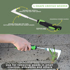 Weed Puller Tool 3pcs, 2025 New Portable Weeder Tool, Weeding Tool with Stainless Steel, Garden Tools for Plant & Weeding, Crack Weeder Tool, Weed Remover Tool for Farm & Backyard