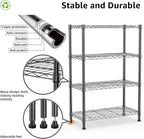 M MZG 1000 lbs Storage Shelving Steel Heavy Duty 4-Tier Utility Shelving Unit Steel Organizer Wire Rack for Home,Kitchen,Office (13.7" D x 29.5" W x 47.2" H)