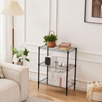 Sweetcrispy 3-Shelf Storage Shelving Unit, Adjustable Metal Wire Racks Heavy Duty Standing Shelf Organizer for Kitchen, Closet, Pantry, Garage, Bathroom, Laundry (13.8" D x 23.6" W x 30" H)