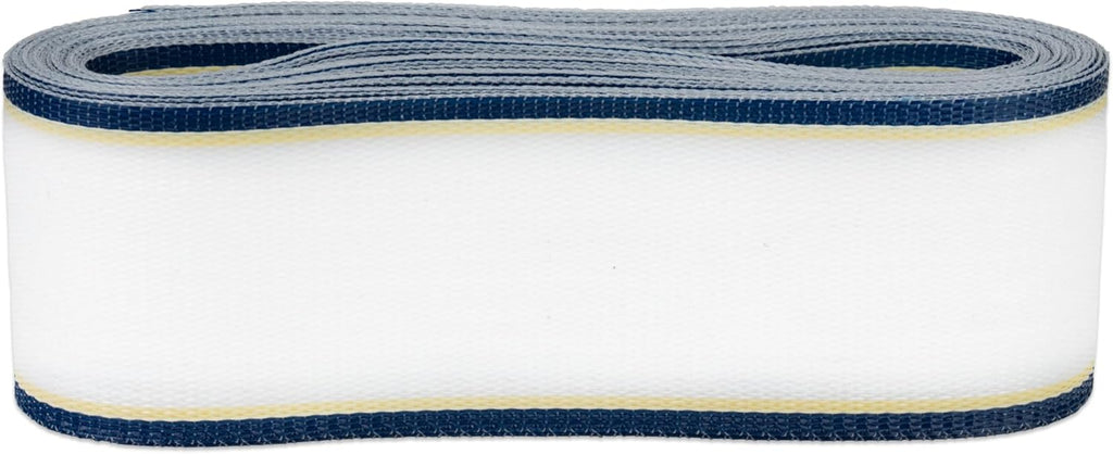 Lawn Chair USA Replacement Lawn Chair Webbing - Webbing for Lawn Chairs, Beach and Camping. UV-Resistant Webbing Strap Made with Durable Polypropylene (2 1/4" x 50', St. Augustine White)