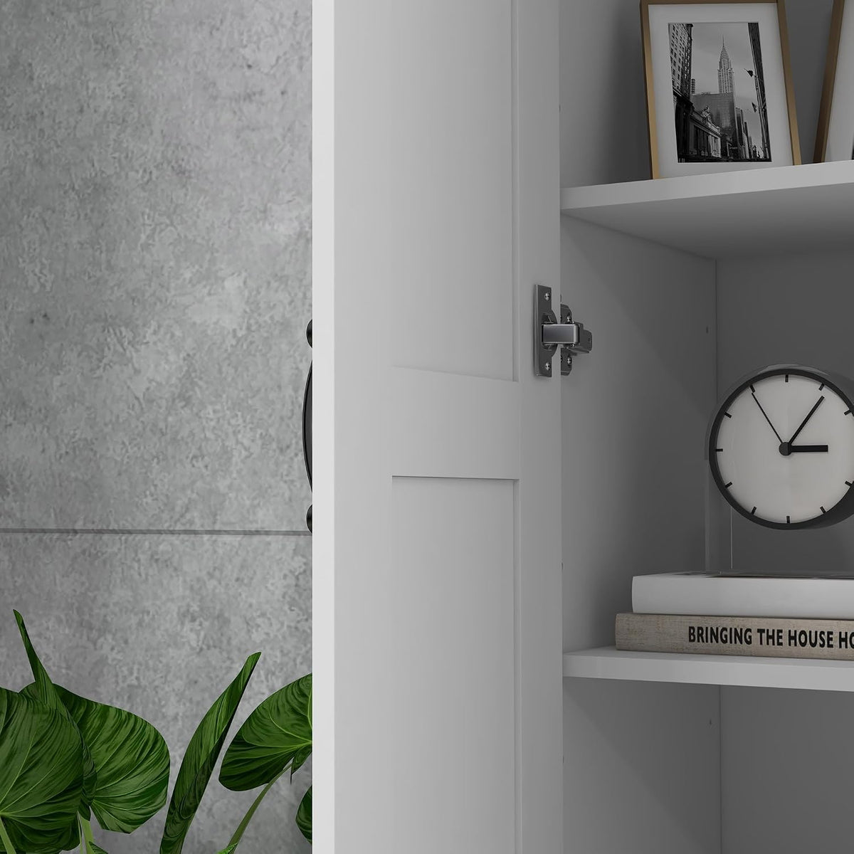 HOMCOM 69" Tall Storage Cabinet Movable Shelves Soft Close Doors White | Modern Style Pantry Cabinet