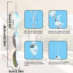 3 * 3 Stainless Steel Bird Scarer Discs Set, 3D Reflective Helix Wind Spinners Bird Reflector & Sparkly Metal Outdoor Garden Décor Sculpture Ornaments, Deterrent to Scare Pigeon Away Yard Patio Farm