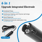 Hydroponic ppm pH Monitor, WiFi 6 in 1 pH EC Meter for Hydroponics Growing System,Continuous Monitoring pH PPM EC CF Humidity Temp of DWC Grow System Water Reservoir Tank Aeroponic Garden Aquarium...