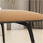 Modern Bedroom Bench Leathers, Upholstered End of Bed with Padded Seat and Metal Legs, Modern Indoor Footrest for Entryway Living Room, Bedrooms Entryway(Beige)