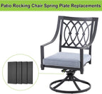 OwnMy 4 Pack Patio Rocking Chair Fiberglass Spring Plates Replacement Parts, Universal Patio Chair Repair Kit for Outdoor Swivel Rocker Chairs Garden Lawn Furniture, 5" L x 2.5" W
