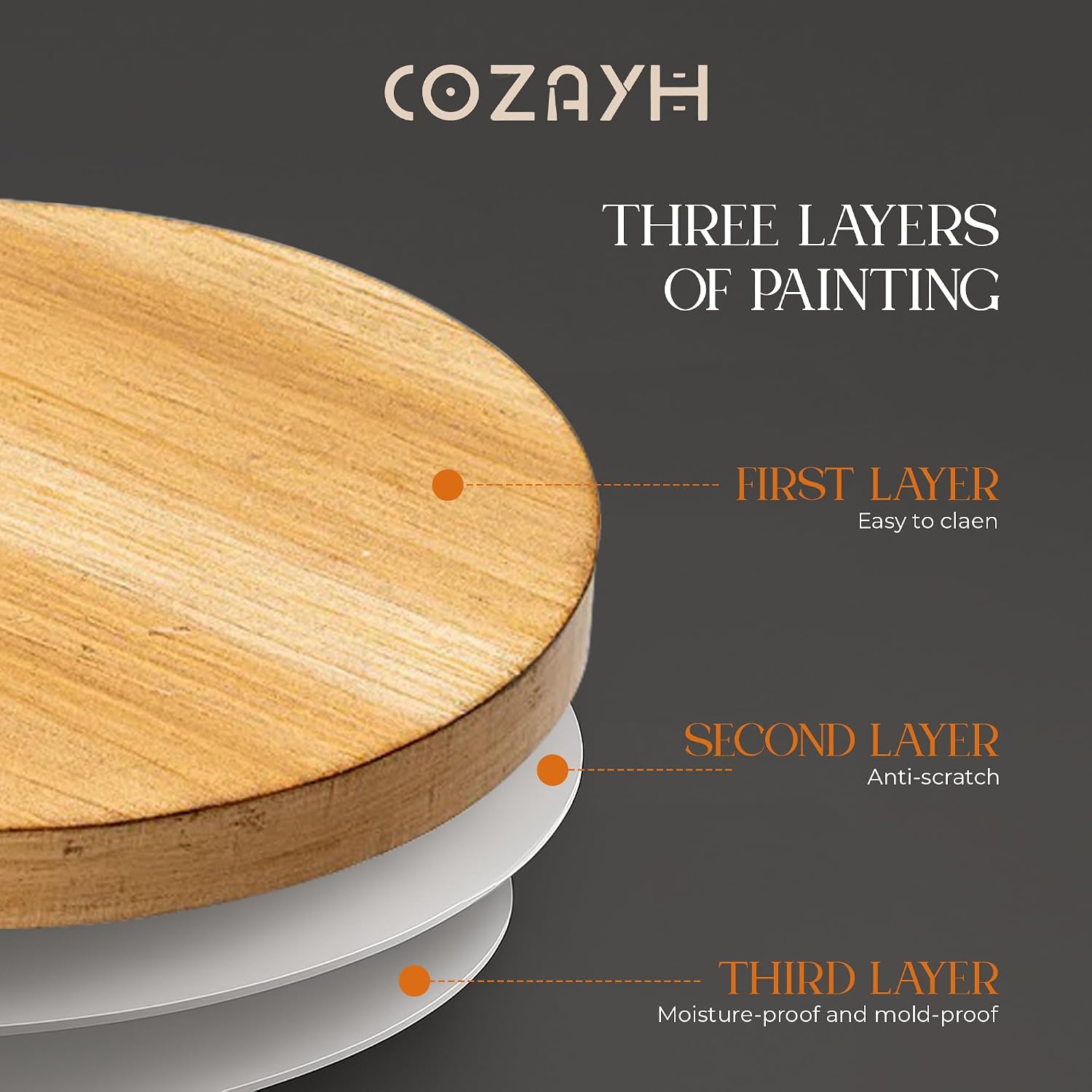 COZAYH Set of 2 Farmhouse Pedestal End Tables, Round Rustic Wood Drink Table with Base Small Space Living Room, Bedroom, Natural Wood Color