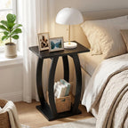MAHANCRIS End Tables Living Room Set of 2, Side Table Beside Sofa, Black