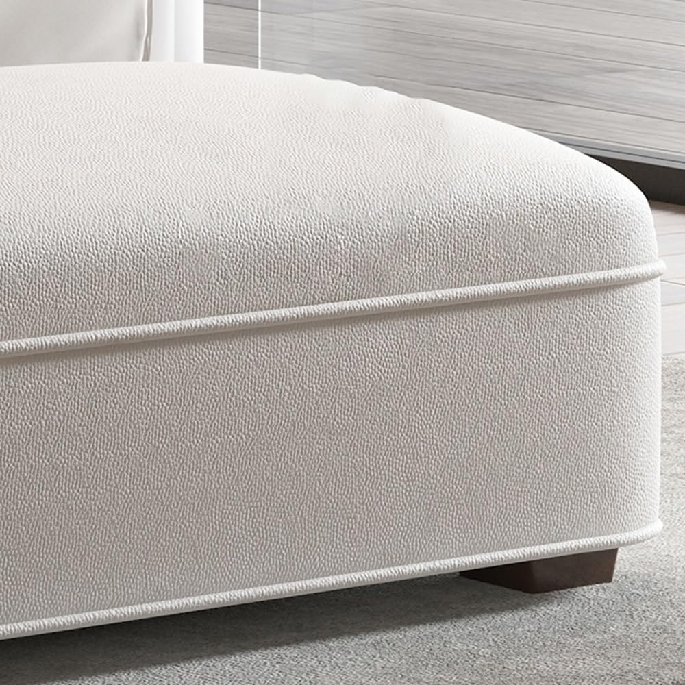 Modern Bed End Stool Bedside Modern Bedroom Leather Couch Cloakroom Long Bench Entryway(Light Gray)