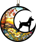 Personalized Dog Memorial, Custom Name Rat Terrier Dog Christmas Ornament with Name, Custom Breeds, Pet Loss Light Catcher, Gifts for Lovers Loss of Pet Sympathy on Mothers Day Christmas