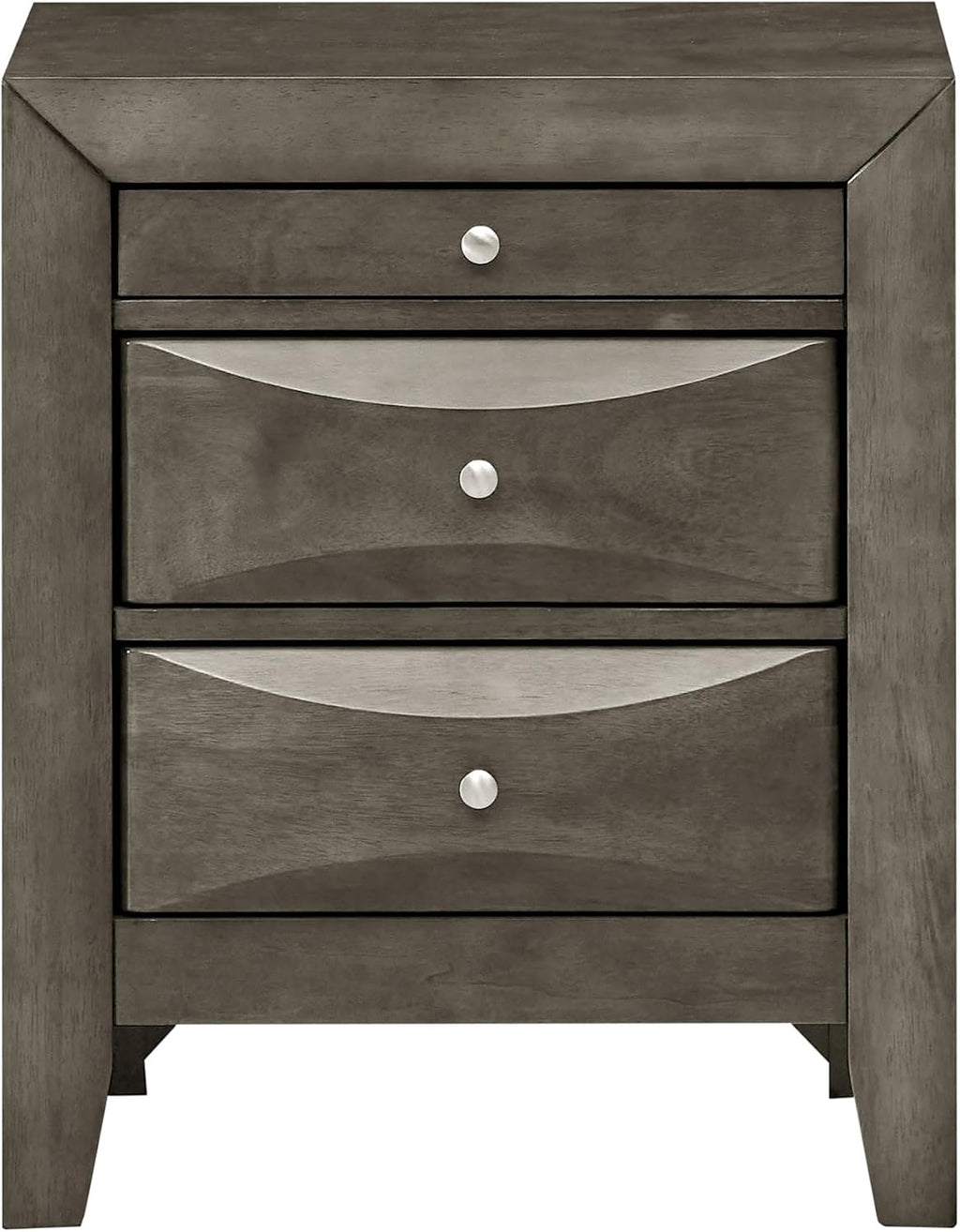 Elegant Gray Storage Nightstand,for Small Spaces