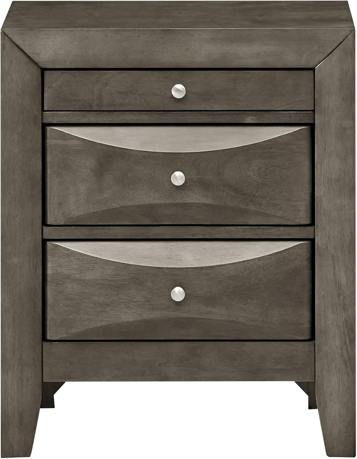 Elegant Gray Storage Nightstand,for Small Spaces
