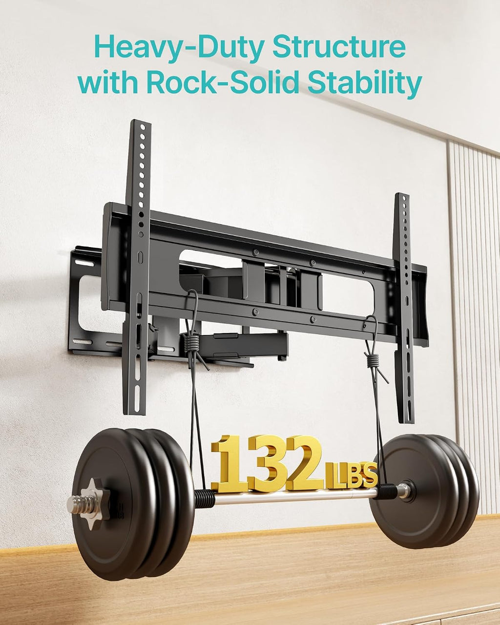 Pegzone Full Motion TV Wall Mount for 37-90 Inch TVs up to 132lbs | Swivel Tilt Extension Heavy Duty TV Bracket with Articulating Arms, Pre-Assembled Mount, Max 16" Wood Studs, VESA 600x400mm