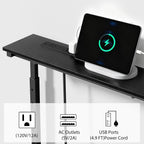 Keelian 70 inch Behind Couch Table with Outlets Adjustable Sofa Table Black | Adjustable Height(25"-37"),Skinny Couch Shelf with Charging Station,Long Entryway Tables for Living Room