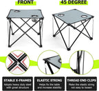 Joyfair Camping Lawn Chairs & Table Set, Large Beach Chairs for Outside | Portable Folding Camp Chair for Adults, Heavy Duty Foldable Design for Outdoor Backpacking Fishing Sport, with Carry Bag