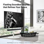 WALL 37.4" Soundbar Shelf for TV Stand Seven Stand A2 Models, Satin White | Compatible with WALL SEVEN STAND TV Stands, Creates a Floating Look for Soundbars, Remotes& Small Devices, Flexible Placement