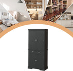 IDEALHOUSE 72" Kitchen Pantry Cabinet with Drawer, Doors and Shelves, Wood Farmhouse Storage Cabinet, Large Storage Cupboard for Living Room, Dining Room(Black)