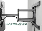 ynVISION.DESIGN Heavy Duty Full Motion TV Wall Mount for 65-100" TVs, XXL | Extends up to 31.5in, tilt swivel leveling, max VESA 800x600, fits flat, LED, LCD, OLED, 4K TVs, Max 154 LBS