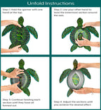 ISEO Turtle Wind Spinner for Yard and Garden, Hanging Outdoor Decor, Yard Art, Porch and Patio Decorations, Metal Wind Spinners Outdoor, Weather Resistant, 12”
