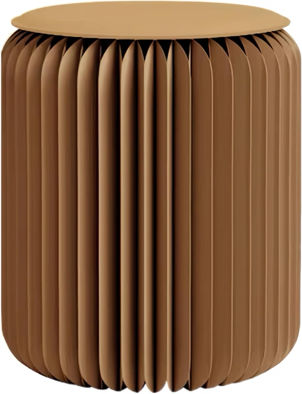 NOONTIDE Folding Stool - 17Inch Home Furniture 660lb Load Capacity Foldable Paper Stool Eco-Friendly Kraft Paper Honeycomb Design,Foldable to 1.2",Brown Modern Minimalist Stool for Living Room(Brown)